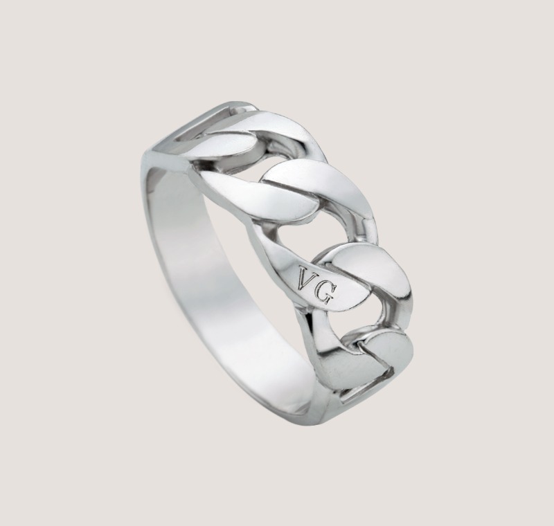 THE FRONT CHAIN RING SILVER